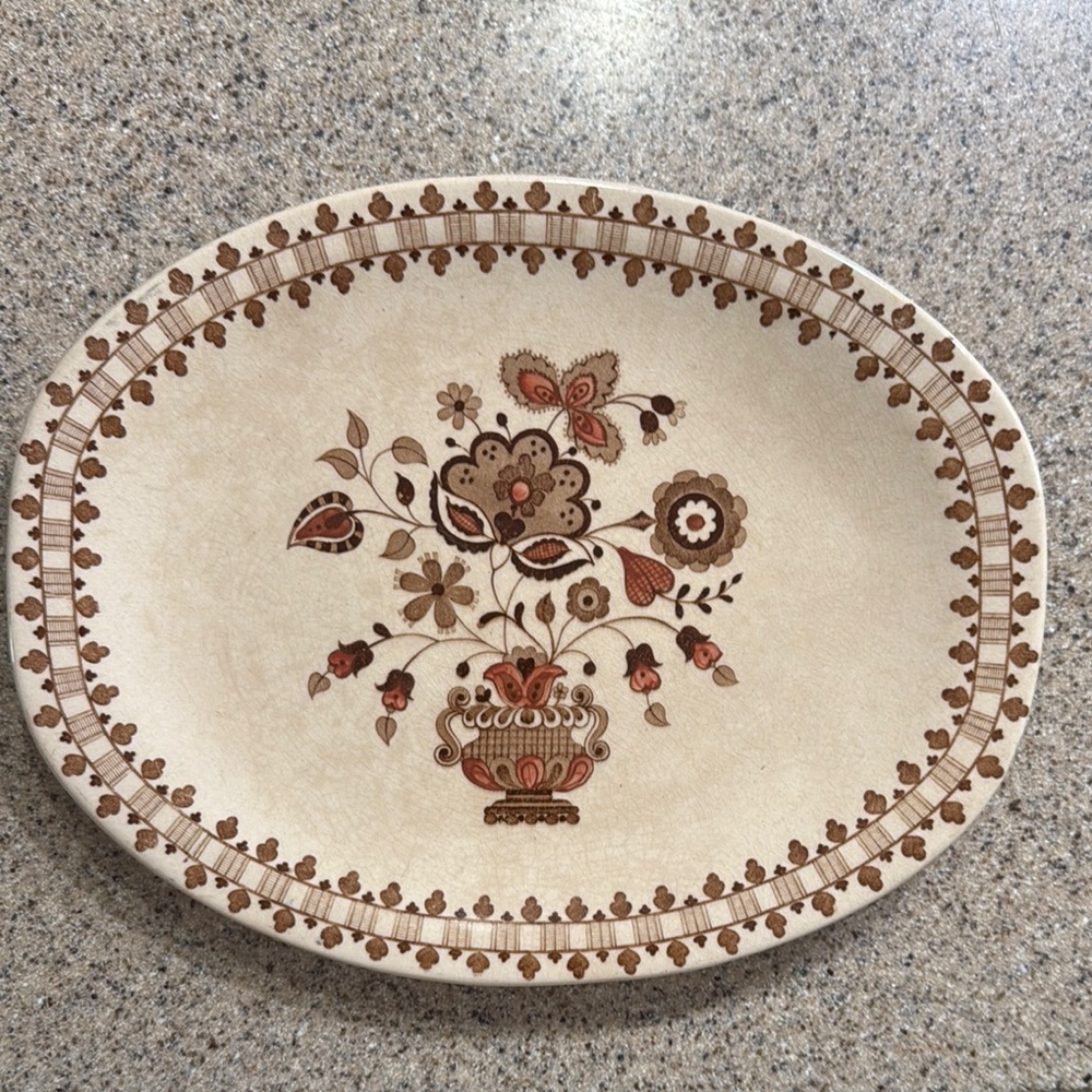 Vintage Johnson Brothers Staffordshire Old Granite Platter